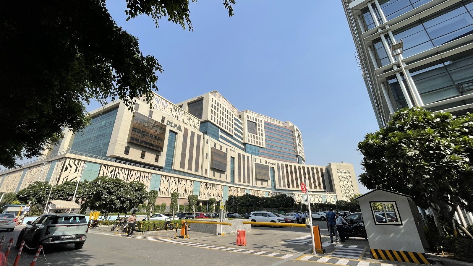 DLF building in Gurugram seen from the street, one of QAARYA's three addresses